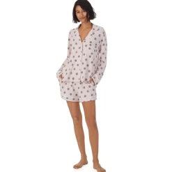 Pyjama avec un short et haut manches longues noir