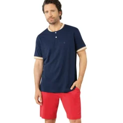 Pyjama court col ouvert homme Casual Eminence multicolore en coton