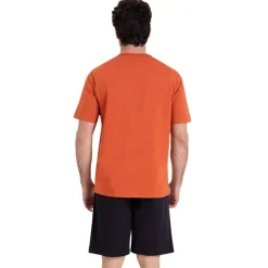 Pyjama court col rond homme Ecopack Athena en coton