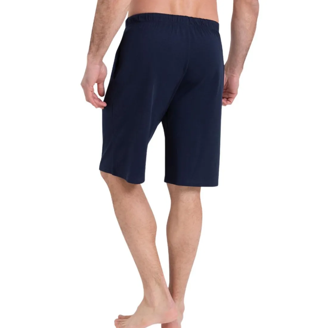 Pyjama court col rond homme Rayures Waves Athena en coton