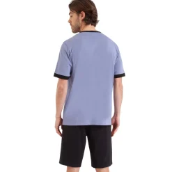 Pyjama court col V homme Ecopack Construction Athena gris en coton