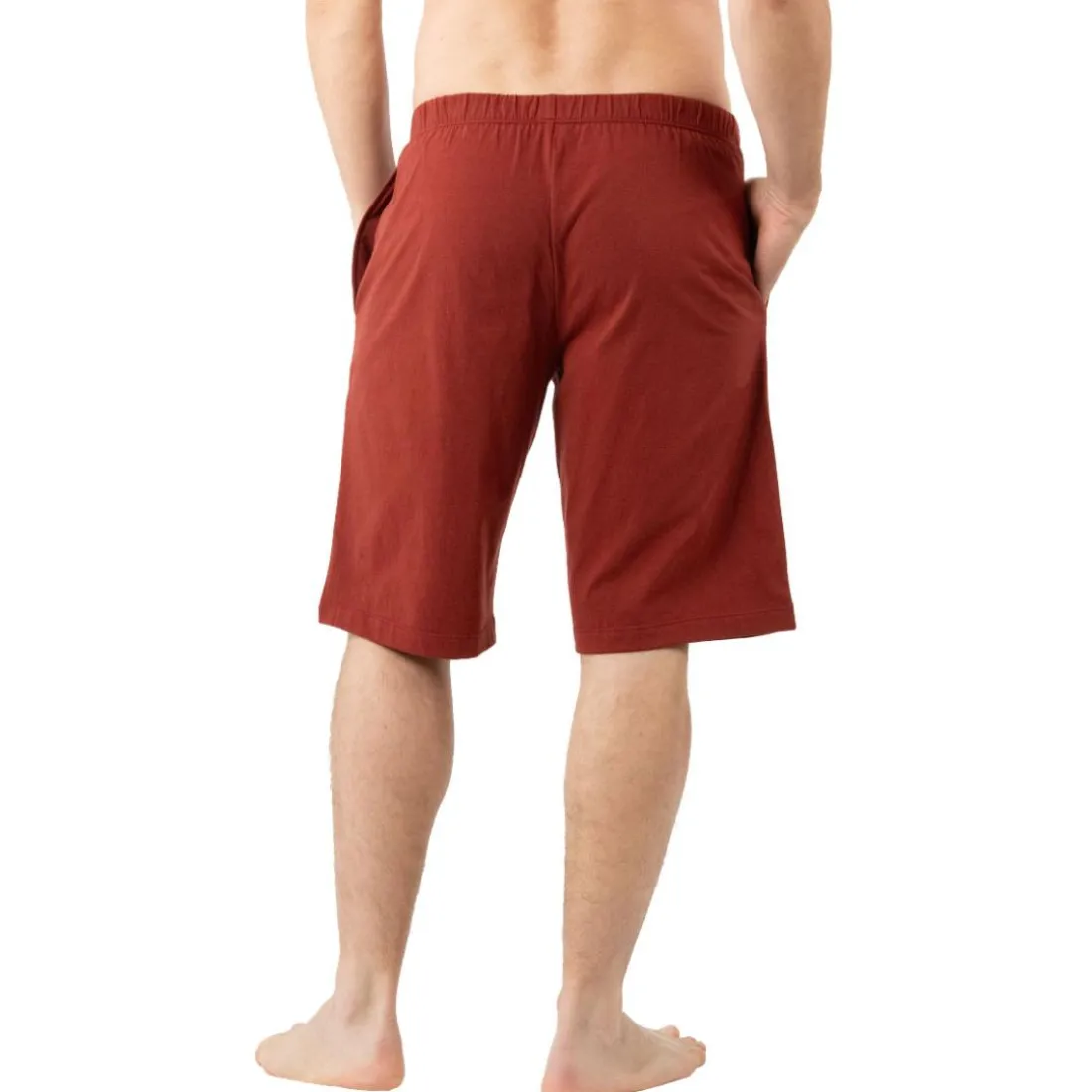 Pyjama court col V homme Mercerisé Eminence multicolore en coton