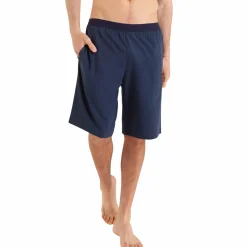 Pyjama court Easy Print bleu en coton pour homme