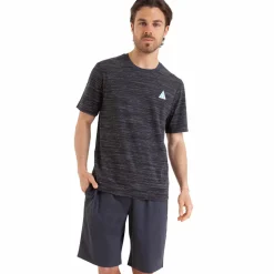 Pyjama court Homewear gris en coton pour homme
