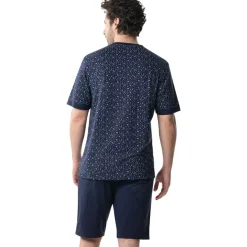 Pyjama court homme Coton Bio édition limitée 80 ans Eminence bleu