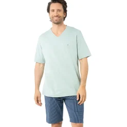 Pyjama Court homme Coton Bio Eminence bleu
