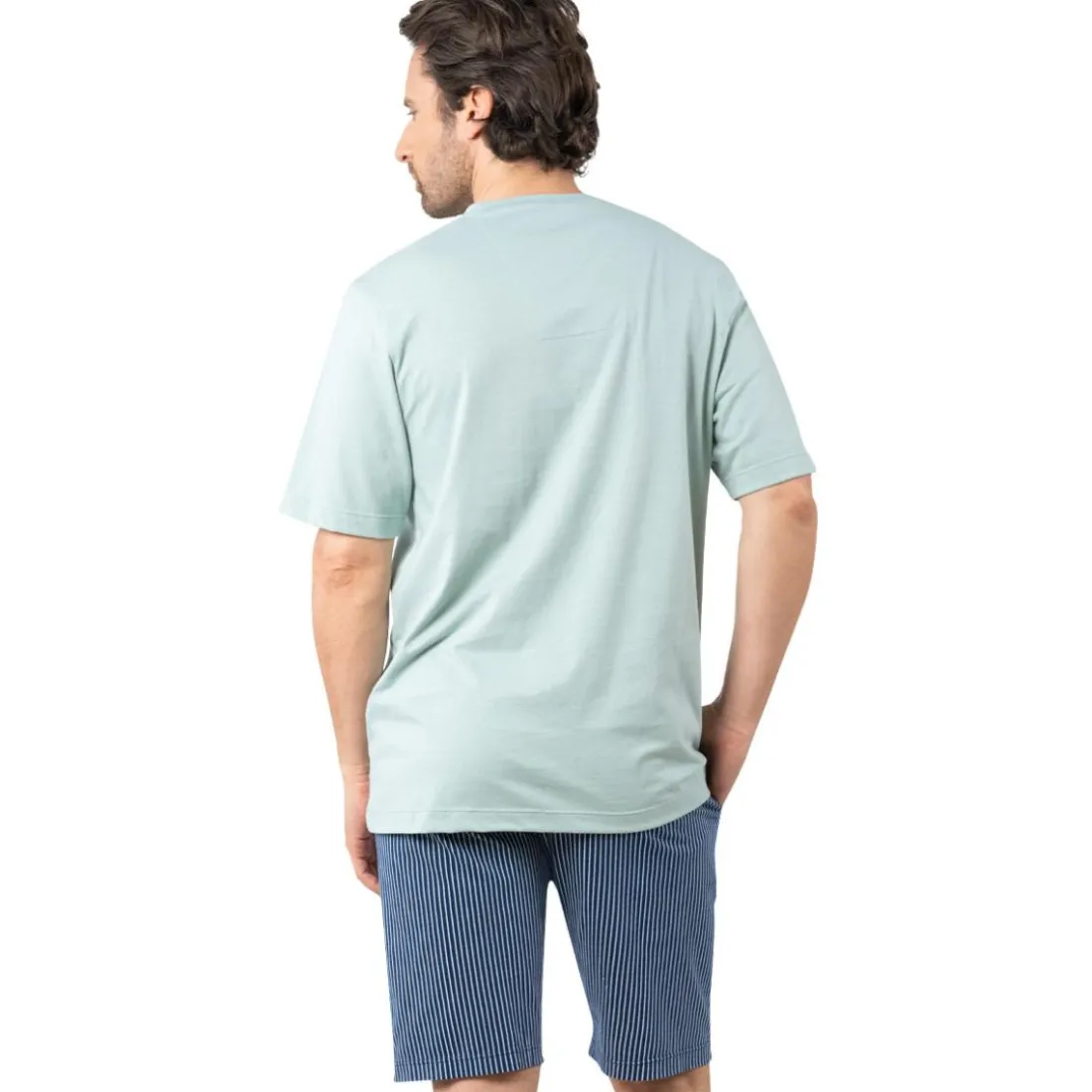 Pyjama Court homme Coton Bio Eminence bleu