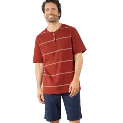 Pyjama court ouvert homme Mercerisé Eminence en coton