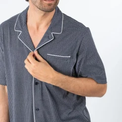 Pyjama court ouvert homme Business Eminence en coton