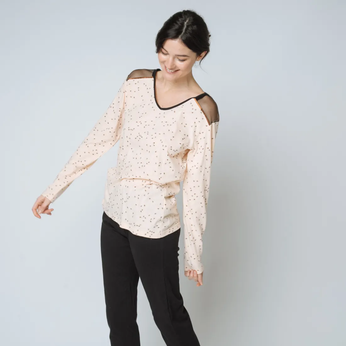 Pyjama deux pièces Coton Femme rose