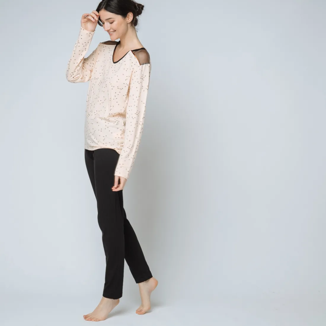 Pyjama deux pièces Coton Femme rose