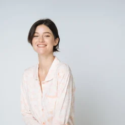 Pyjama deux pièces imprimé Coton Femme rose