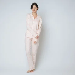 Pyjama deux pièces imprimé Coton Femme rose