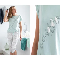 Pyjama femme - Vert en coton