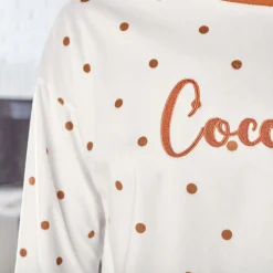 Pyjama femme DOTSPYJ blanc cassé