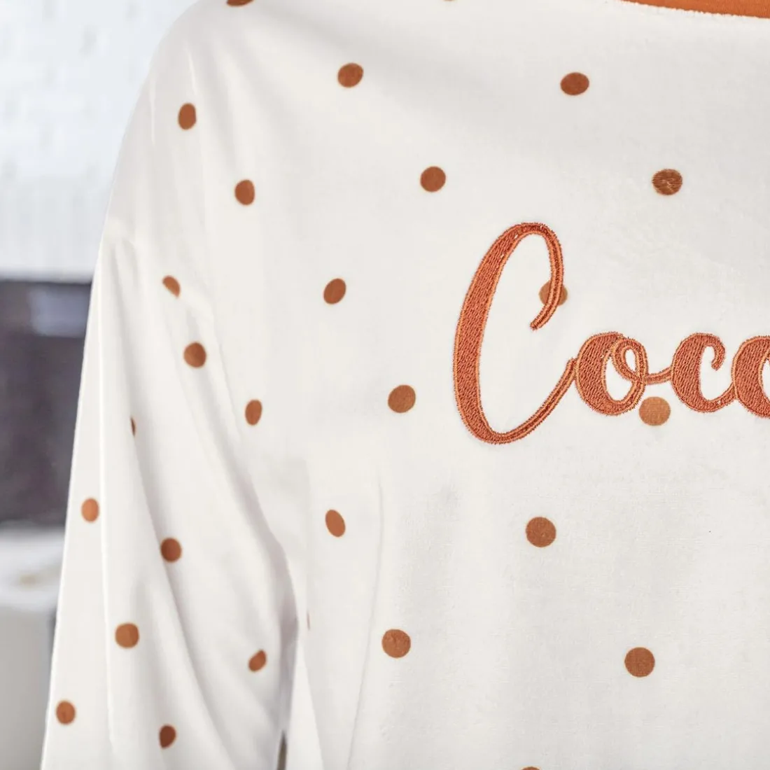 Pyjama femme DOTSPYJ blanc cassé