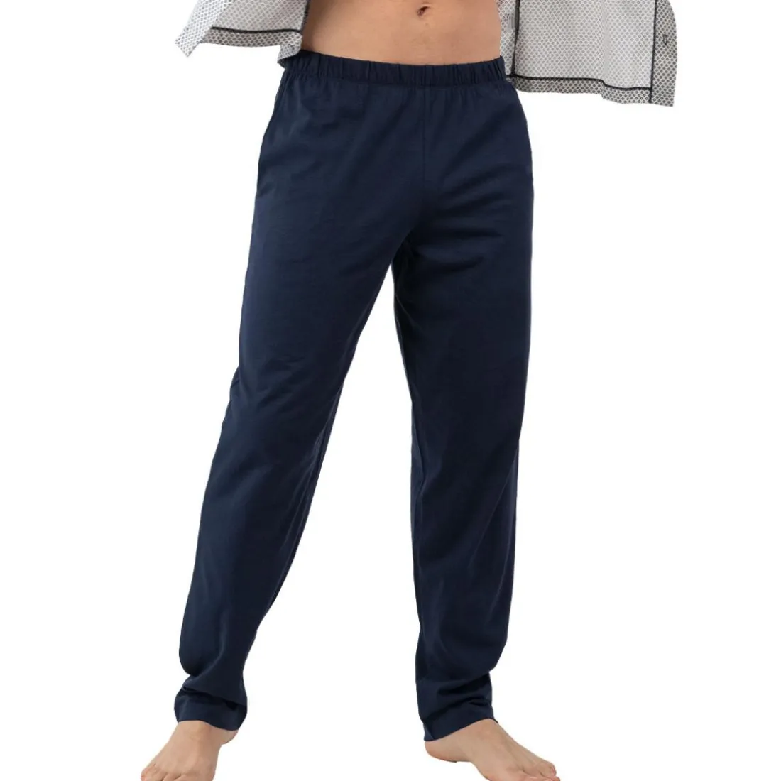 Pyjama long col ouvert homme Mercerisé Eminence multicolore en coton