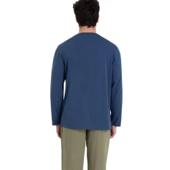 Pyjama long col rond homme Easy coton Athena multicolore
