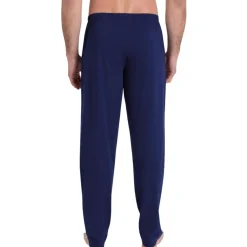 Pyjama long col rond homme Ecopack Athena bleu en coton