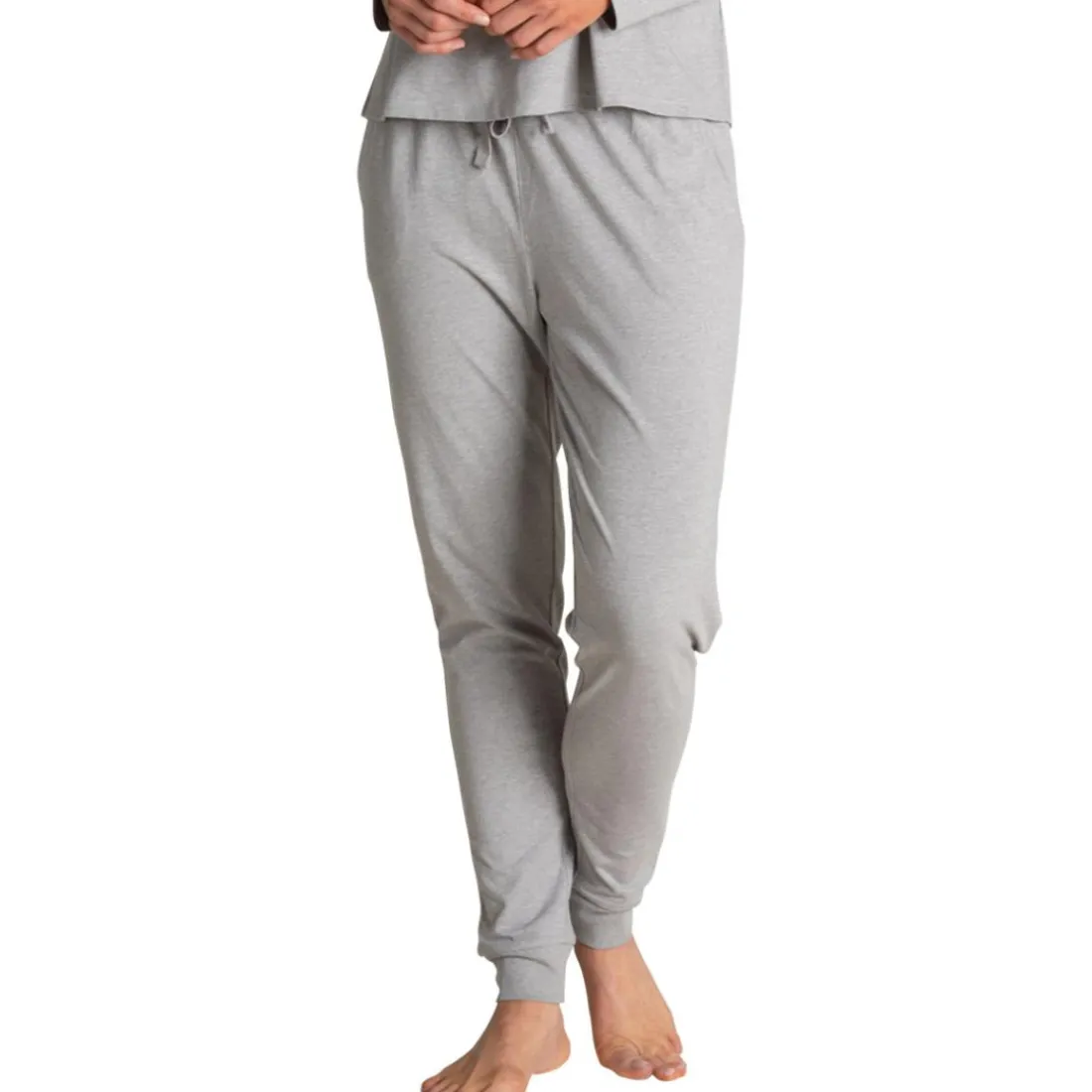 Pyjama long femme JOGGER Athena gris en coton
