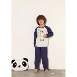 pyjama long manches longues écru en coton