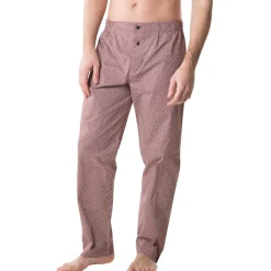 Pyjama long ouvert homme Popeline Eminence marron en coton