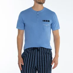 Pyjama short bleu
