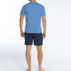 Pyjama short bleu