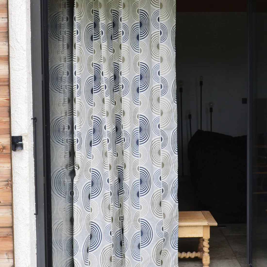 Rideau ameublement jacquard 140x260 OYA - bleu