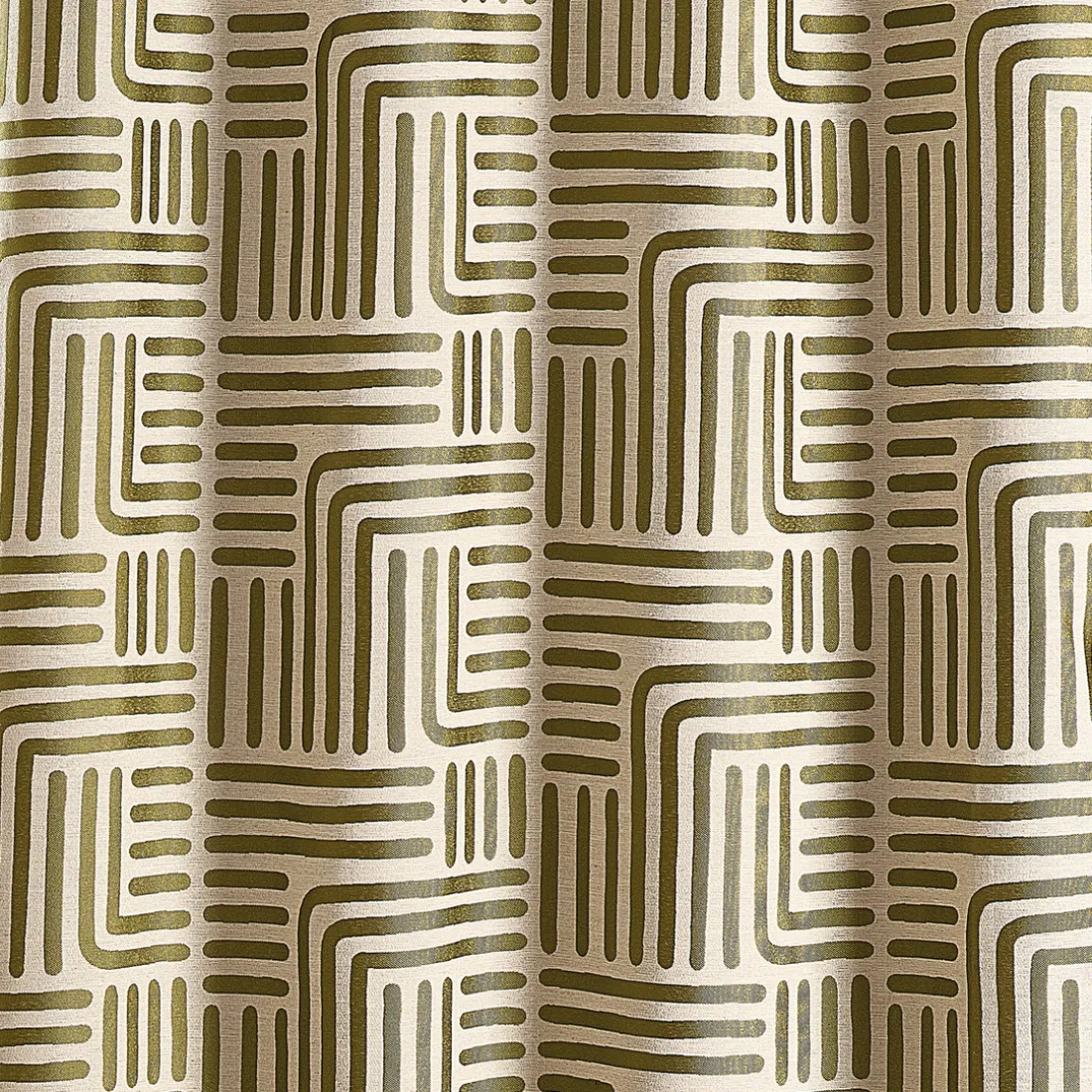 Rideau ameublement jacquard 140x260 HALI - kaki