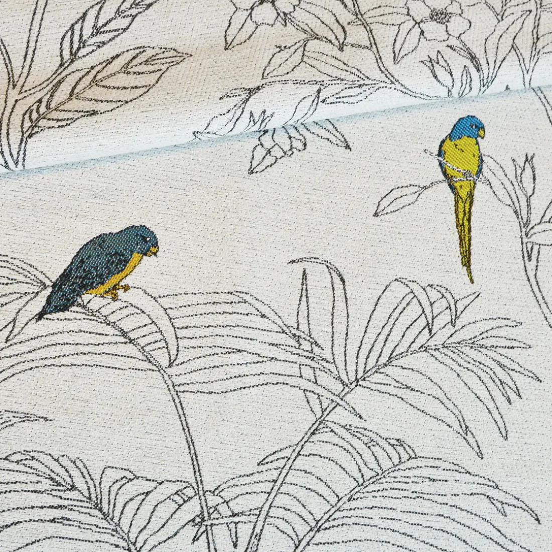 Rideau ameublement jacquard 140x260 RIO - bleu