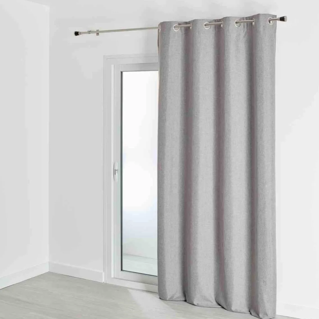 Rideau d'Ameublement Occultant Gris 140X260 cm NOCTURNE