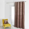 Rideau d'Ameublement Uni Taupe 135X260 cm VELOURS