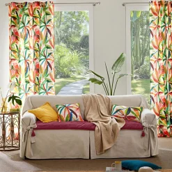 Rideau en coton PANEMA L135xH260 Multicolore