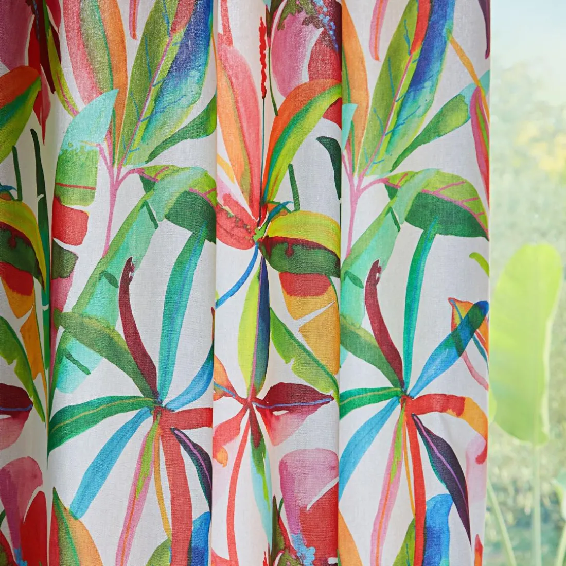 Rideau en coton PANEMA L135xH260 Multicolore