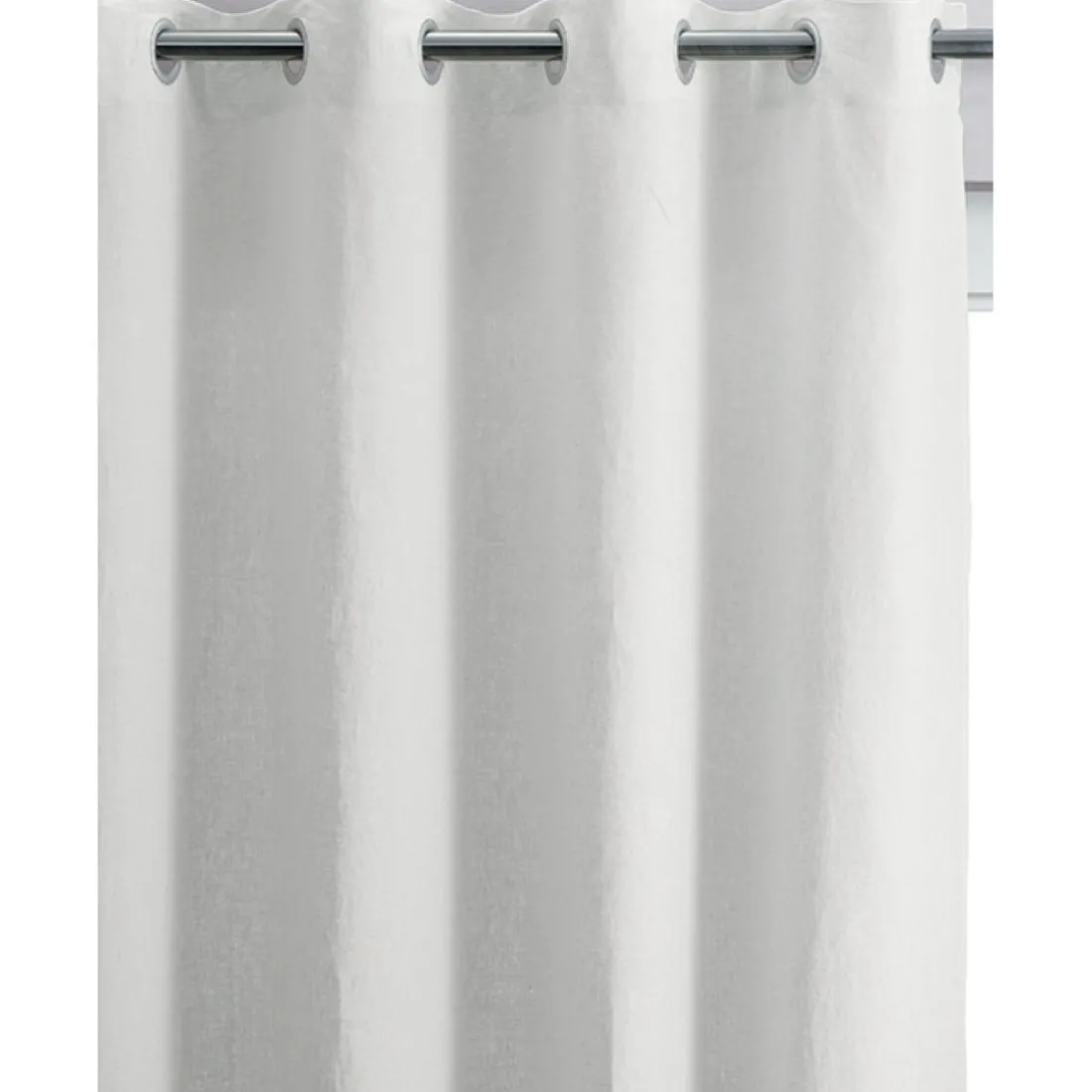 Rideau en lin Stonewashed Zeff Blanc