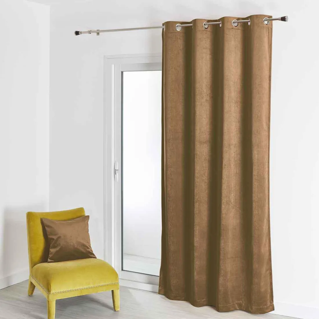 Rideau en Suédine Unie Beige 140X260 cm SOFT
