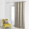 Rideau en Suédine Unie Gris Perle 140X260 cm SOFT