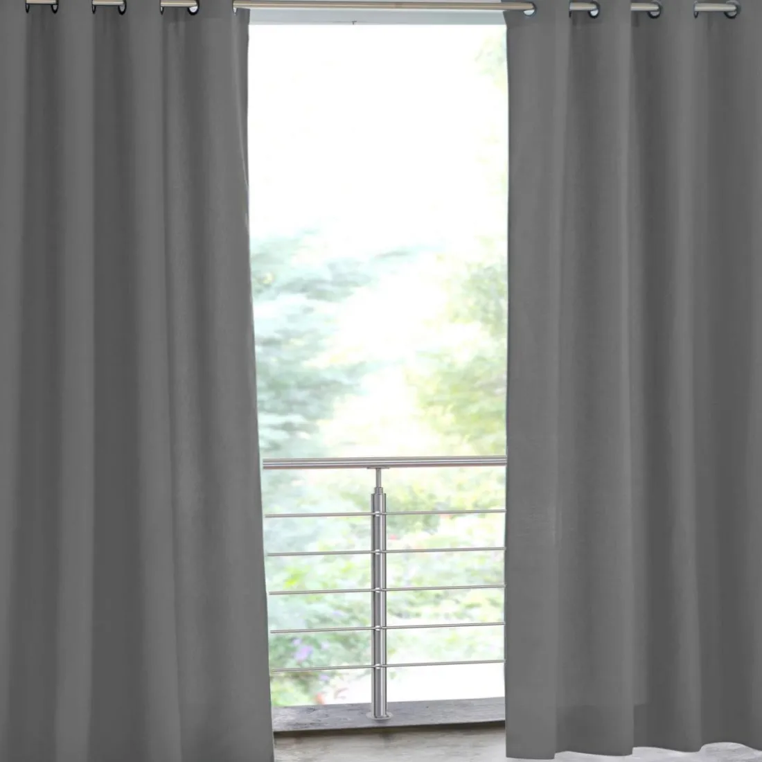 Rideau exterieur TOILE 135 x 240 gris
