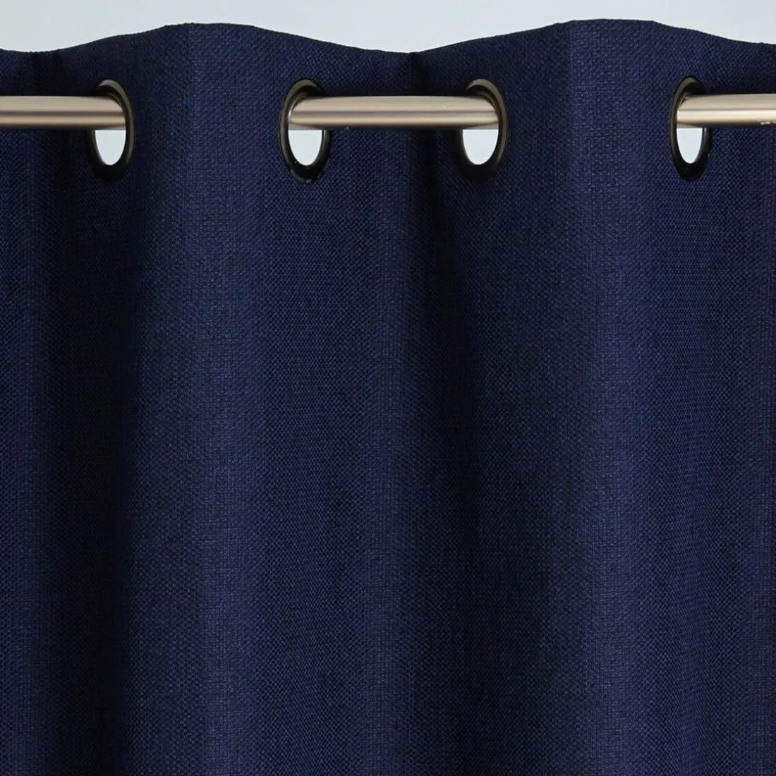 Rideau occultant thermique aspect natté Becquet - Bleu Marine
