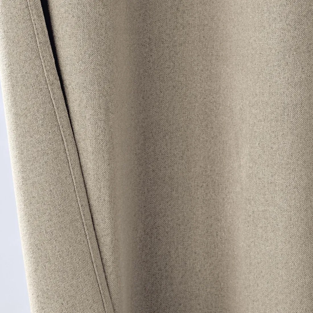Rideau occultant thermique INTIME toucher tissu double face-beige foncé