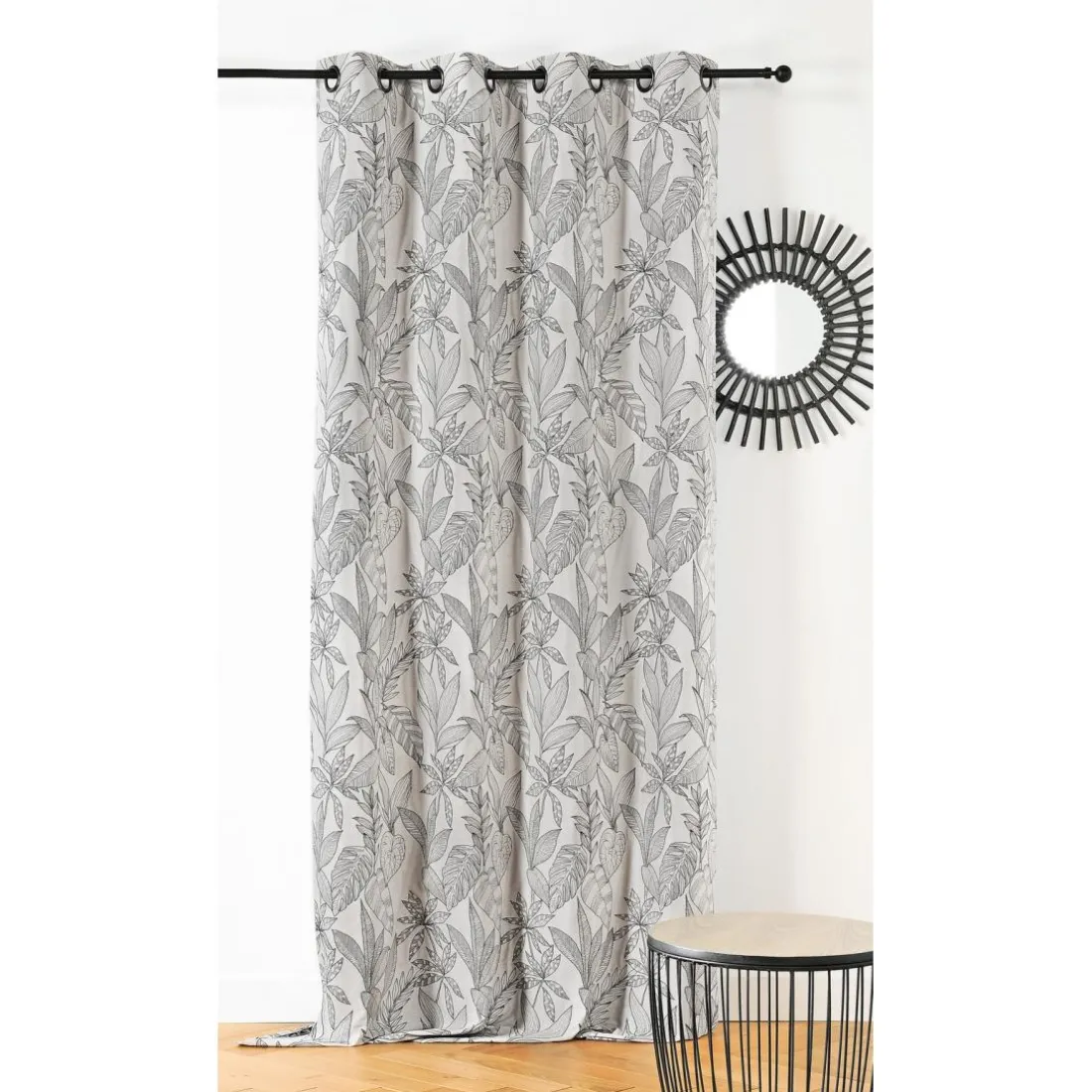 Rideau oeillet KERALA gris