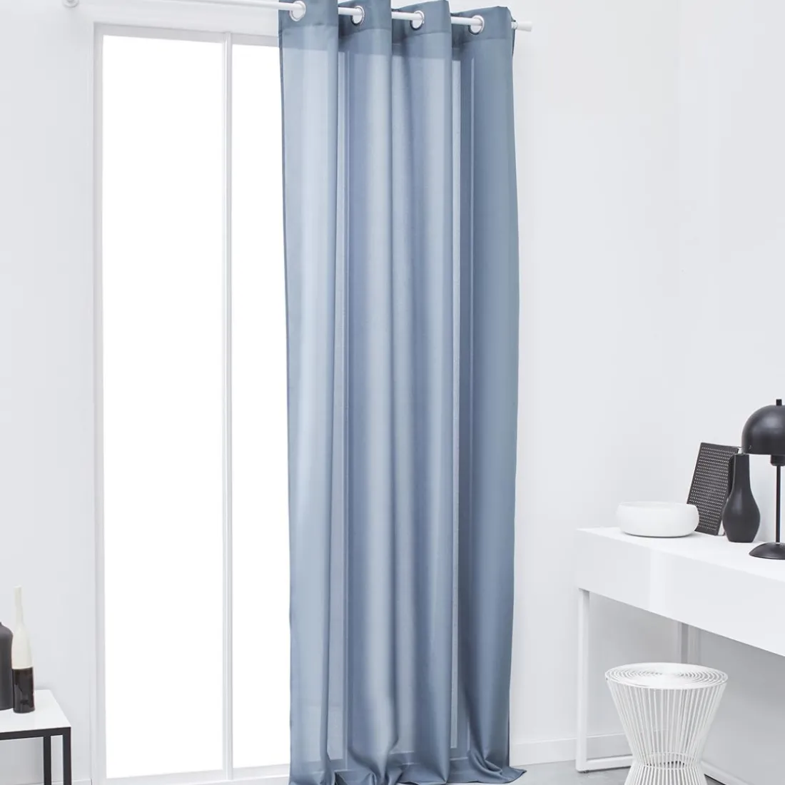 Rideau Polyester TODAY Essential, bleu Denim