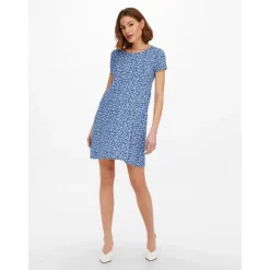 Robe à lacets au dos - ONLBERA bleu en viscose