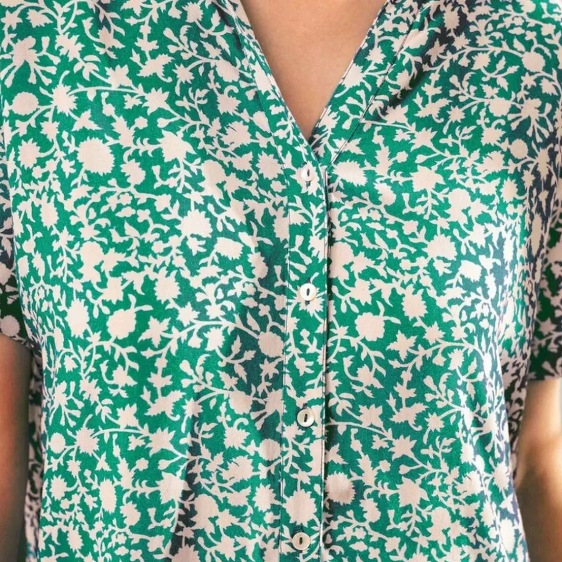 Robe CADLIA vert en viscose