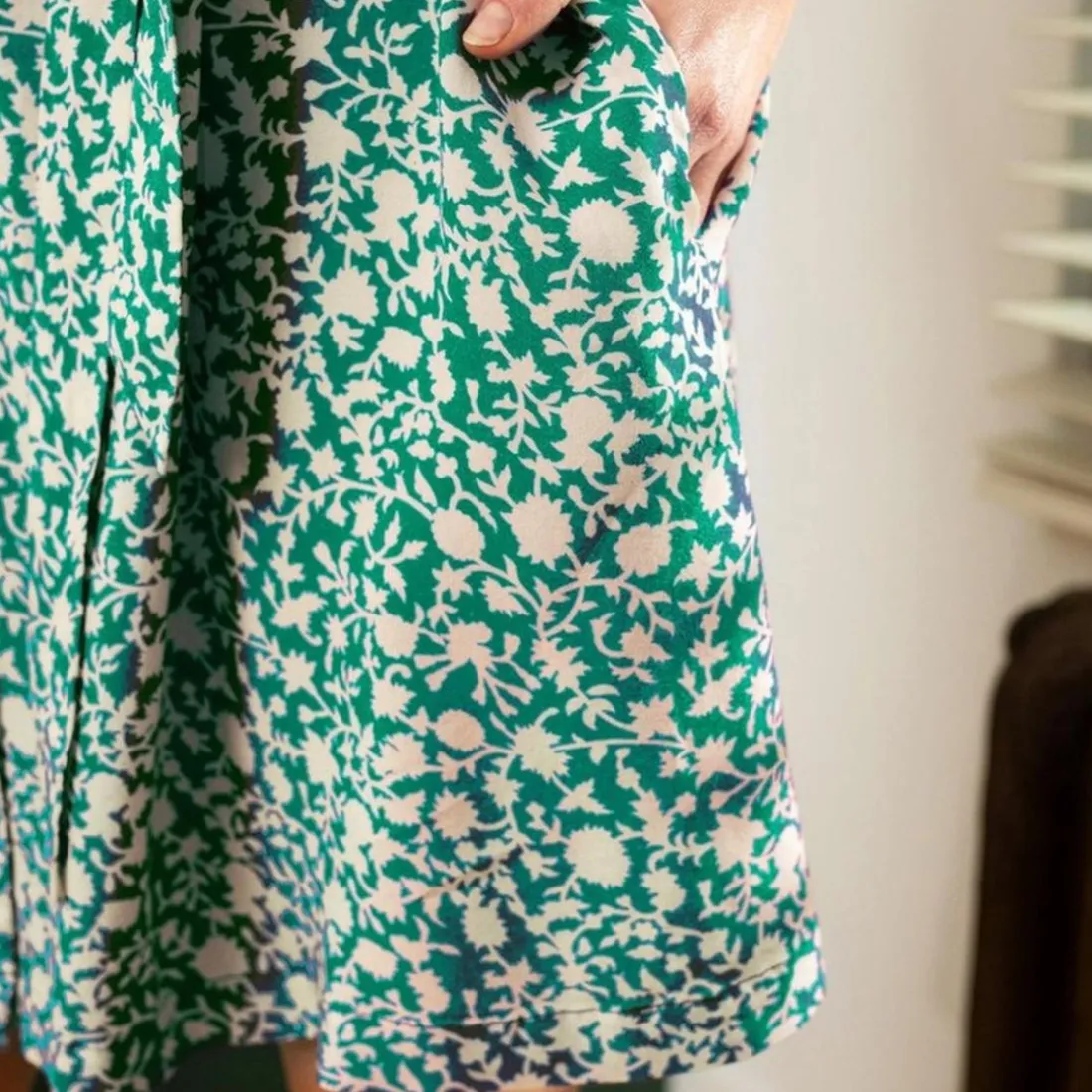 Robe CADLIA vert en viscose