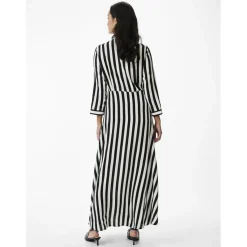 Robe chemise noir en viscose Gaia