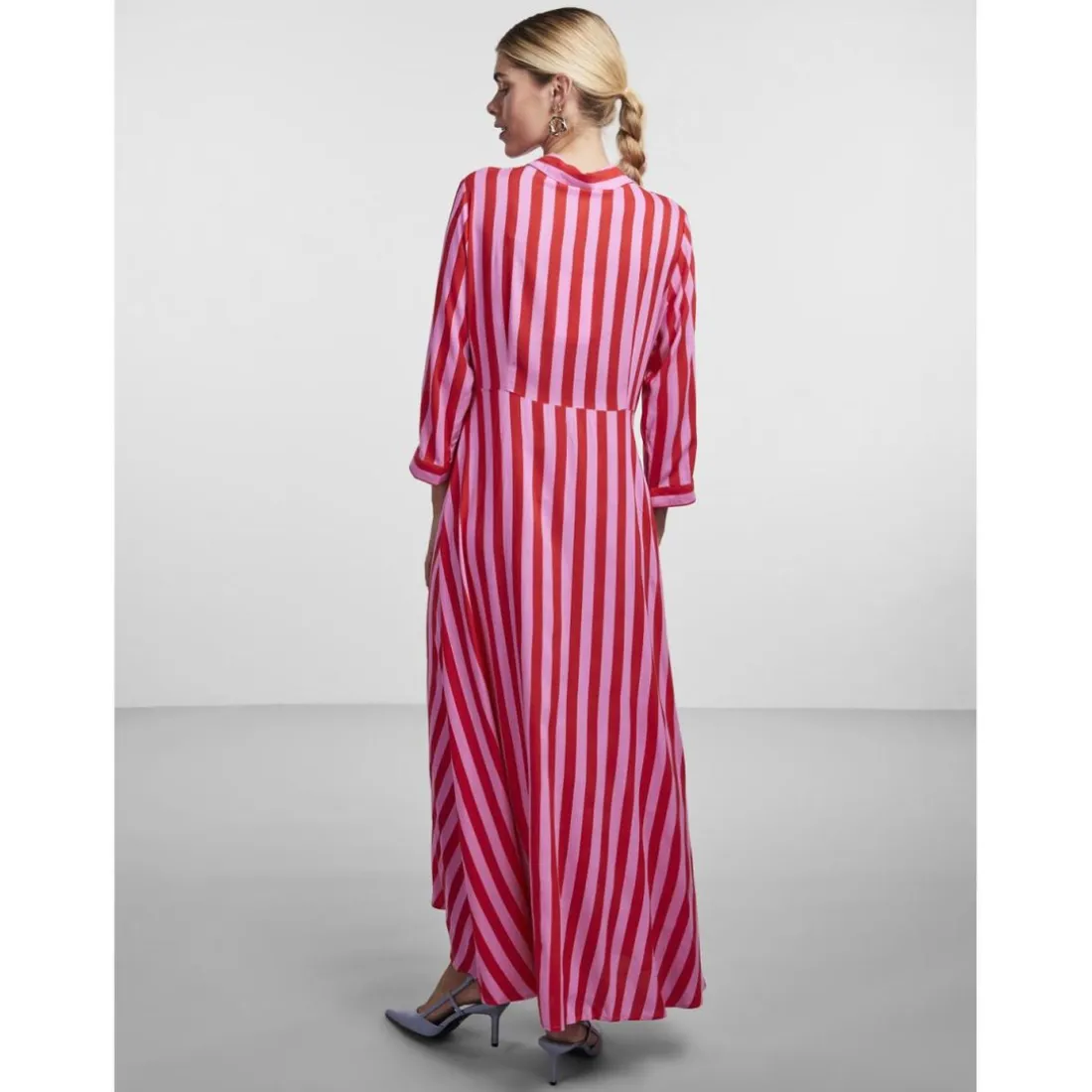 Robe chemise rose en viscose violet