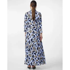 Robe chemise Turquoise en viscose Léna