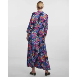 Robe chemise vert en viscose Emma